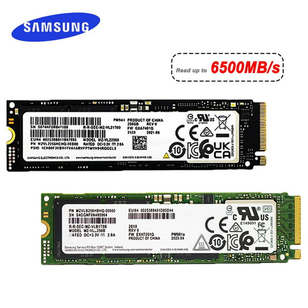 SAMSUNG SSD M2 Nvme 512GB PM9A1 256GB Unidad interna de estado