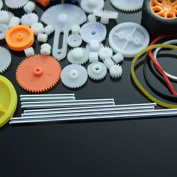 eléctrico de 78 piezas con engranajes de plástico, cable electrónico,  hélice de para proyectos de ciencia DIY Macarena Engranaje de plástico