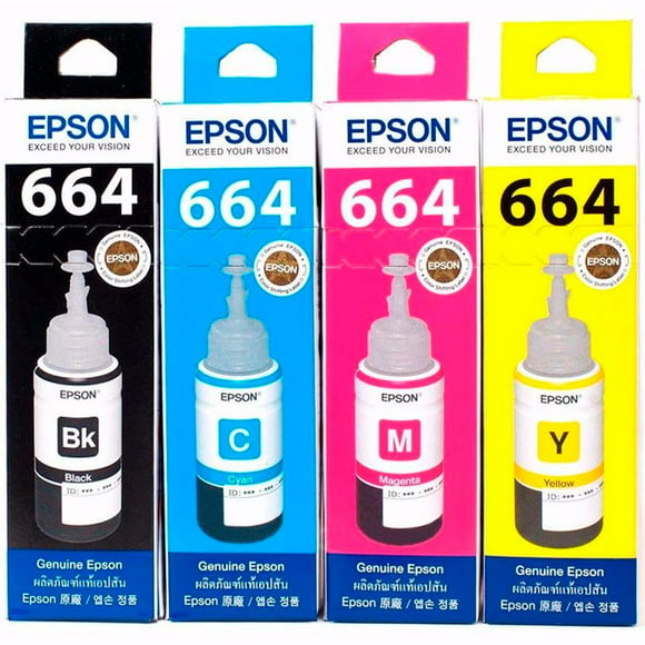 kit 4 botellas tinta epson t664 color l310 l380 l375 l395 l575 l1300 epson t664