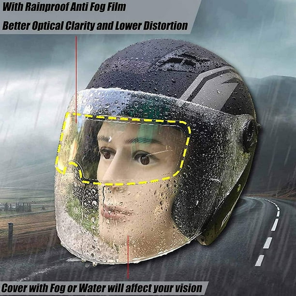 Monografía Ejercicio mañanero Perforar Parche transparente a prueba de lluvia para casco de motocicleta,  accesorios universales para montar Afortunado Sencillez | Walmart en línea