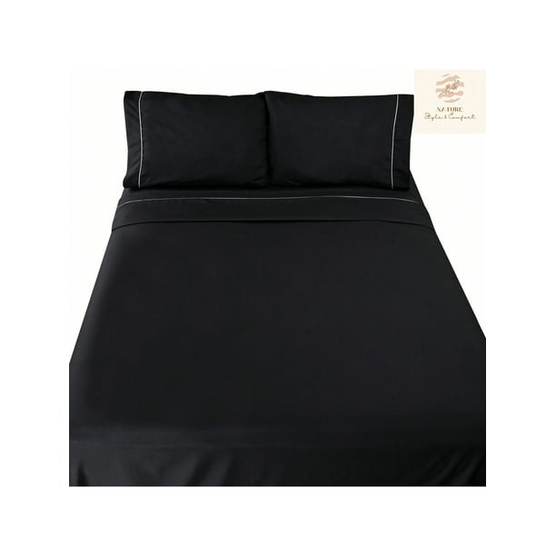 Rv-King Size Juego de sábanas 100% algodón egipcio | 4 piezas sábanas para  cama Rv-King Size | 800 TC | Tejido de satén para una sensación suave | Se