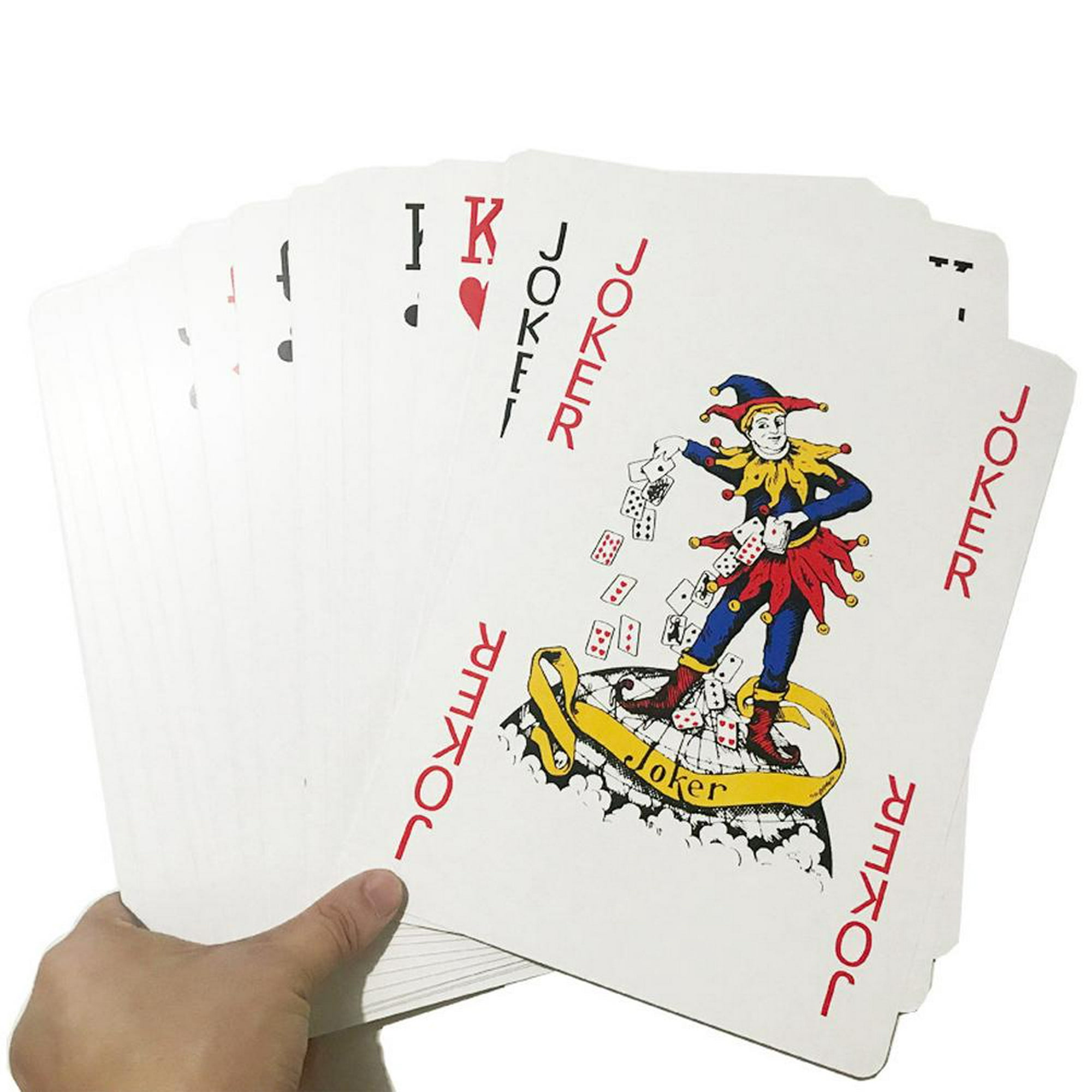 Toyvian 1 Conjunto Cartas De Baralho Gigantes Pôquer Super Grande Jogo  Superdimensionado Pôquer Grande Baralho De Cartas Gigante Grande Deck Ampla  Papel Revestido Quatro Vezes Equipamento : : Brinquedos e Jogos
