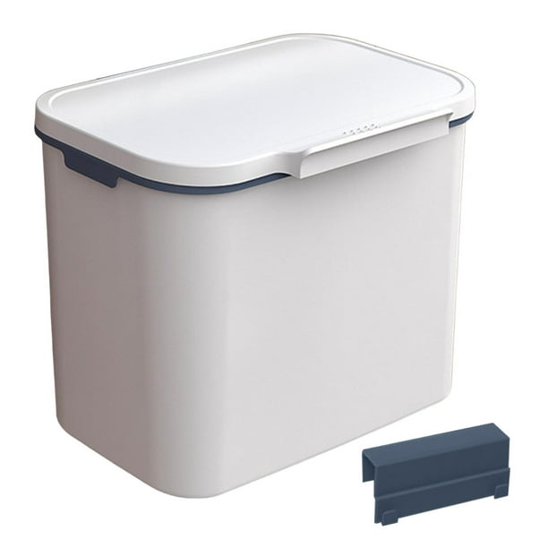 YRHH Cubo de basura colgante, puerta de armario de cocina con tapa, montado  en la pared, cubo de basura de plástico, adecuado para puerta de cocina o