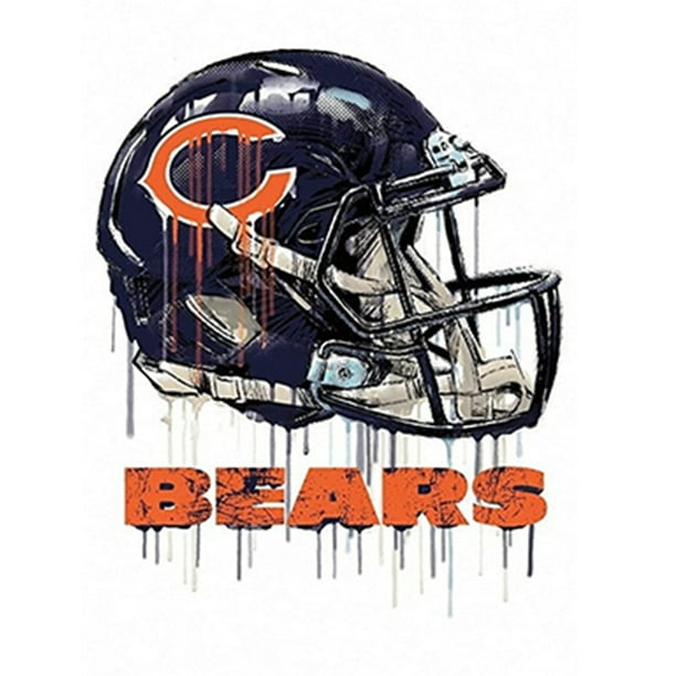 Orange Chicago Bears Helmet - 5D Diamond Painting