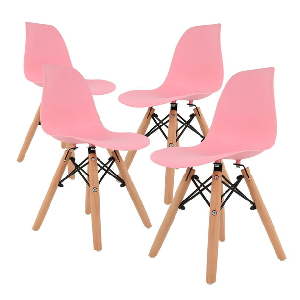 Set De 4 Sillas Infantiles Diseño Para Etapa Preescolar Rosa Gaon GN-KEC01