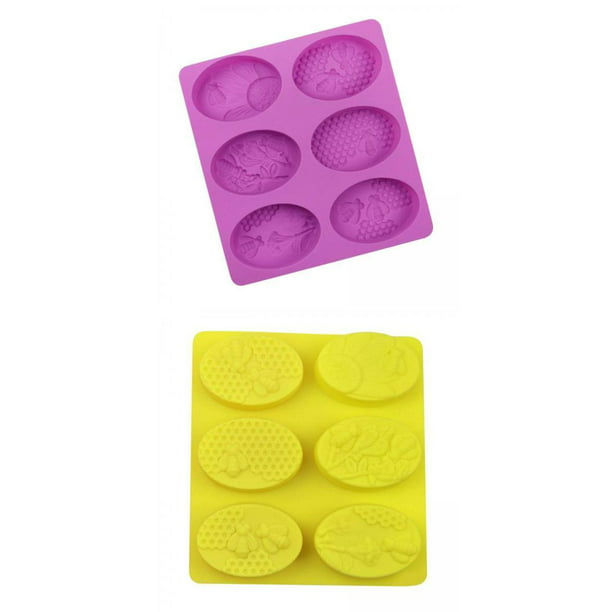 Faty-T Moldes de silicona 3D para jabón en barra de masaje, moldes de  silicona de masaje para jabones, 4.5 onzas, cepillo único para el cabello