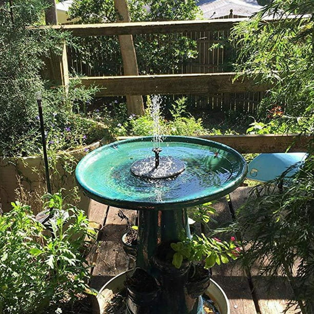 Bomba de Agua Solar con 6 Boquillas para Fuente Exterior Jardín Estanques  Decor