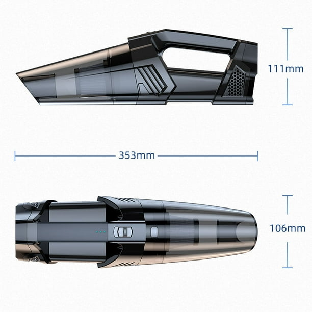 Aspirador de coche inalámbrico portátil 8KPa Potente coche recargable de  mano