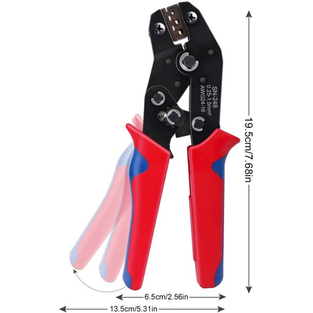 Pinzas para crimpar conectores electricos de 0.5 a 6 mm2