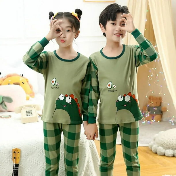 Pijamas de manga larga para bebés, ropa de dormir para niños
