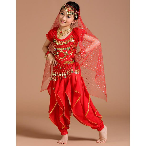 Disfraz de baile de Bollywood para mujer, ropa de danza del