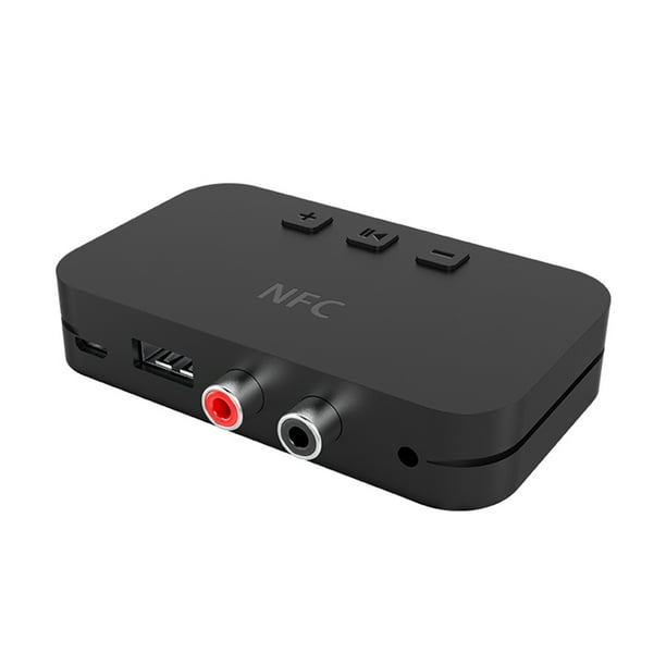 Transmisor y receptor Bluetooth 5.0 Audio RCA, Inalámbrico NFC con AUX 3.5mm  a 2 RCA de Wmkox8yii