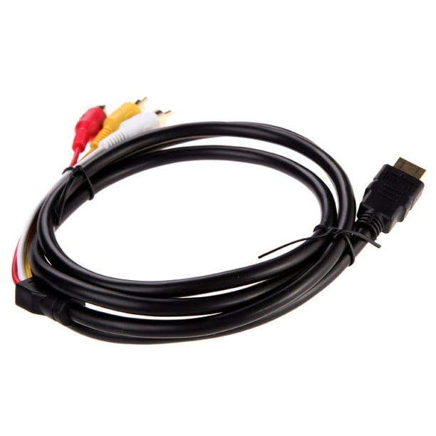 Cable HDMI Kuymtek compatible con RCA, adaptador de cable macho a 3RCA AV