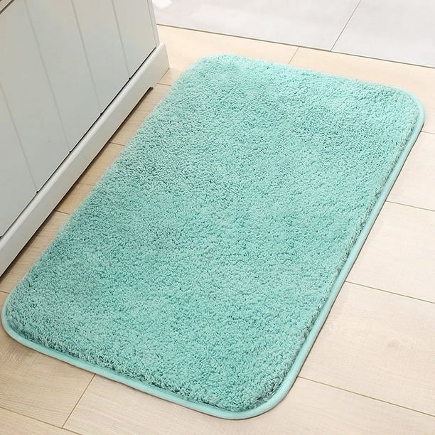 Alfombras de baño antideslizantes, tapetes de baño de microfibra esponjosa,  absorbentes de agua, color verde, lavables a máquina, alfombras de baño