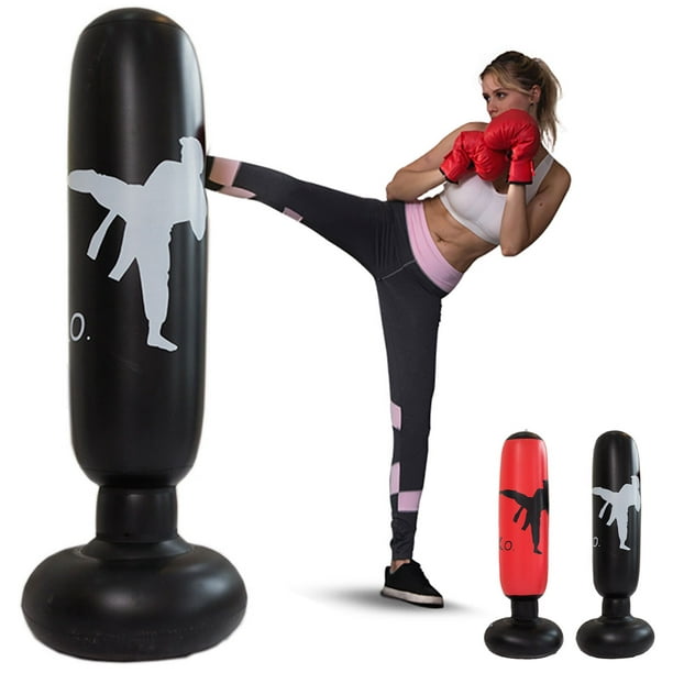 Saco de boxeo inflable para entrenamiento de fitness de 5.2 ft y 63  pulgadas, bolsa de boxeo para boxeo