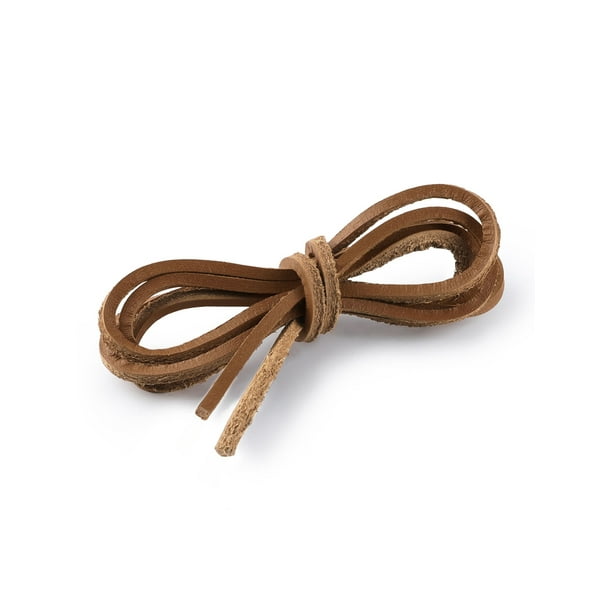TOFL Kit de cordones de cuero para zapatos de barco | 45 pulgadas | 1 aguja  y 2 tiras [1 par]