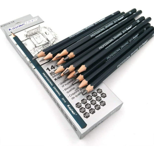  MARKART Juego de lápices de dibujo profesional – 14 lápices de  grafito de dibujo artístico (12B - 4H), ideal para dibujar arte, dibujar,  sombrear, lápices de artistas para principiantes y artistas