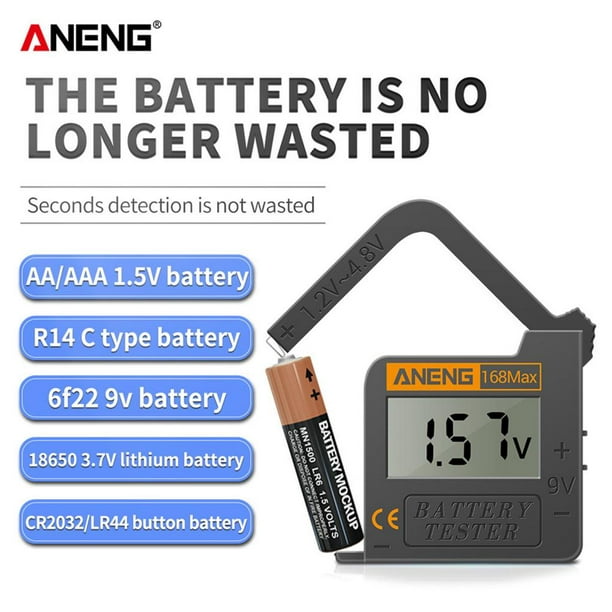 ANENG 168Max comprobador de pilas de baterias battery tester probador de  baterias medidor pilas comprobador pilas indicador de carga de bateria  comprobador de batería medidor bateria analizador de baterias tester