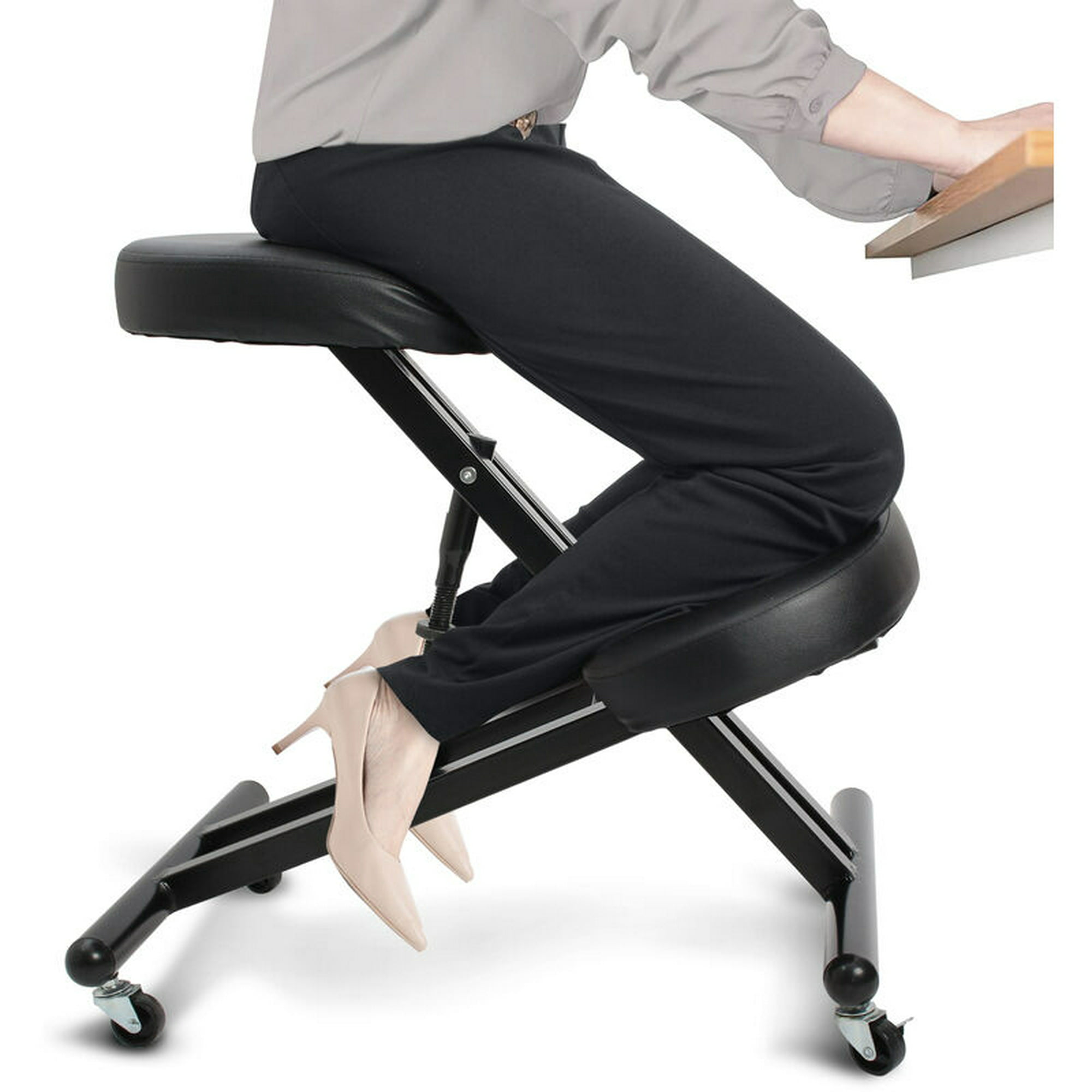  ZHAOSHUNLI Silla de rodillas ergonómica, silla de oficina, silla  de computadora, esponja de alta elasticidad, adecuada para niños (1,1 a 4.6  ft) (color: verde, tamaño: sin pedales) : Hogar y Cocina