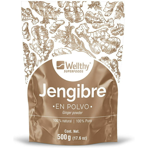 jengibre polvo 500g super foods welthy pouch con polvo