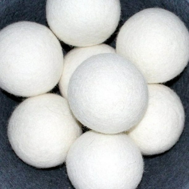 Bola de fieltro 6 piezas 7 CM bolas de lana secadora de ropa lavandería  ecológico suavizante deshumi Irfora Bola de fieltro