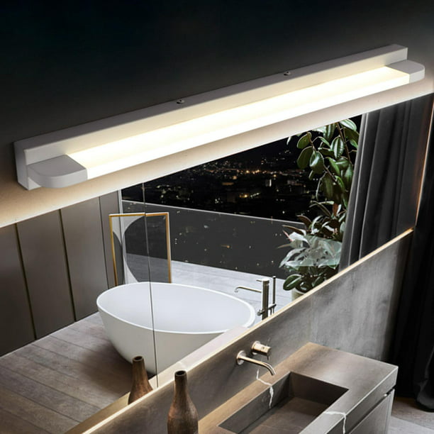 Lámpara LED de espejo de tocador para baño, aplique de pared interior,  lámpara moderna de espejo de baño, luces delanteras de espejo moderno con  base