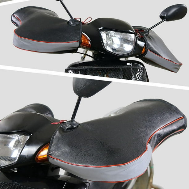 Guantes gruesos y cálidos para motocicleta, manoplas protectoras para  manillar, accesorios para Moto