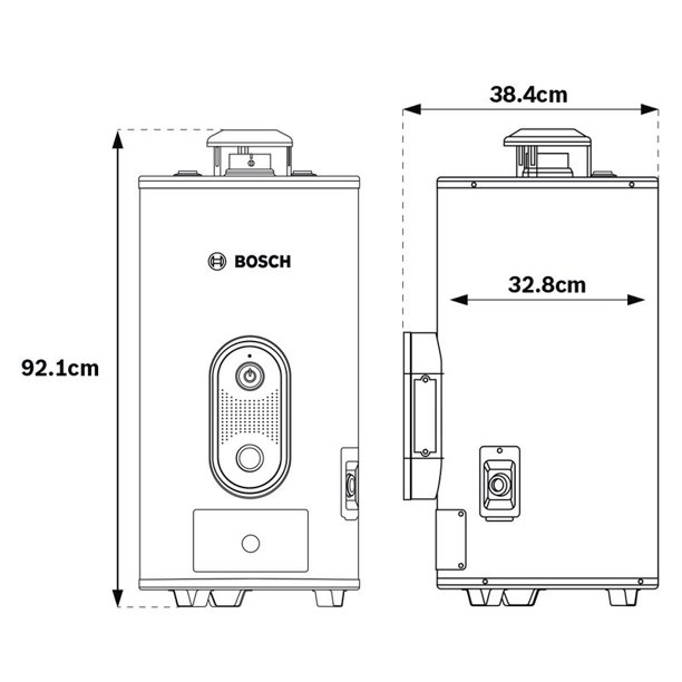 Calentador de agua Eléctrico Bosch Thermotank 50 lts 1 regadera