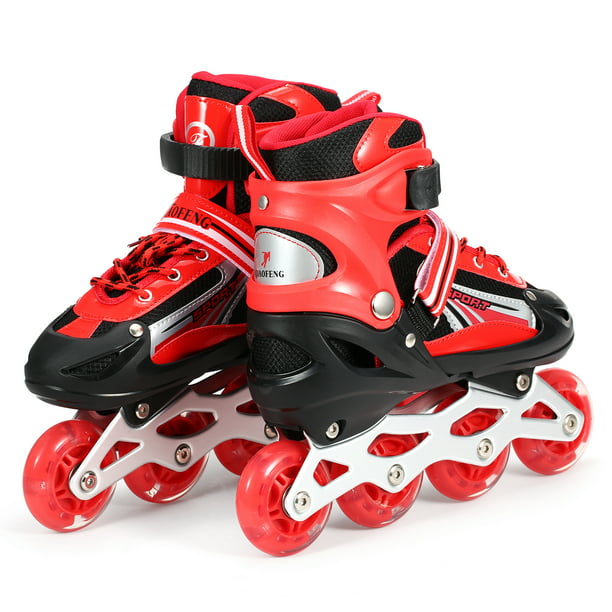  Sportneer - Patines para niños de 4 tamaños ajustables, patines  iluminados para niños de 3 a 5 años, 6 a 12 años, patines con engranajes de  protección, ruedas iluminadoras, regalo para