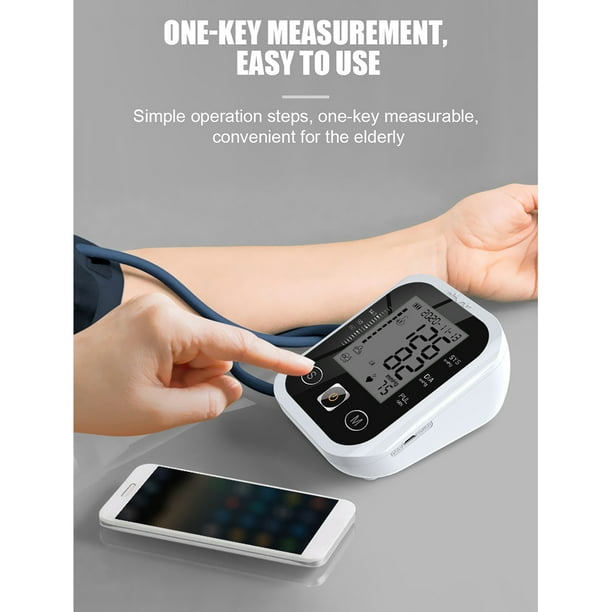 Monitor de presión arterial Irfora Monitor de presión arterial electrónico  Brazo Esfigmomanómetro digital Frecuencia cardíaca Medidor de presión  médica automático Dispositivo de cuidado de la salud de Irfora Monitor de presión  arterial