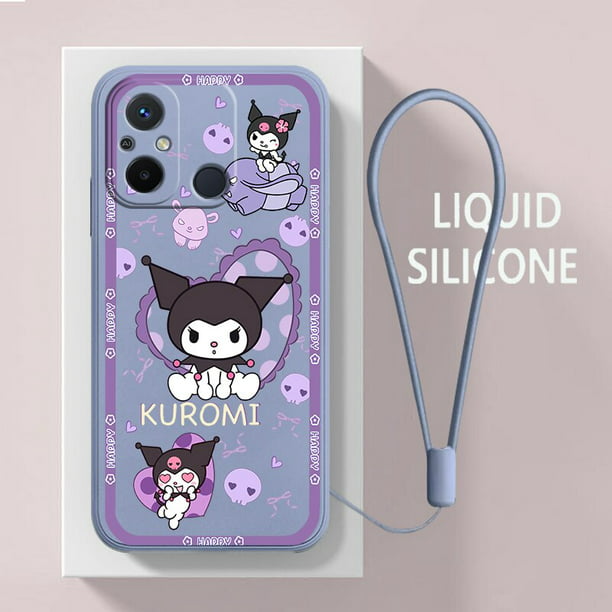 Kawaii Kuromi Anime para Xiaomi Redmi 12C 11 Prime A1 10 10X 9 9A 9T 9AT 8  8A 7 6 Pro 4G 5G funda de teléfono de cuerda líquida Coque Capa xuanjing  unisex