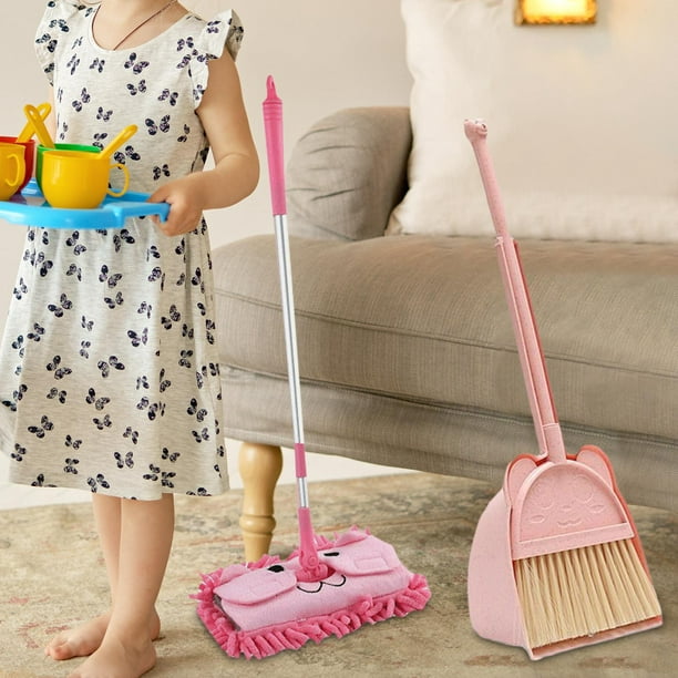Cepillo de limpieza para niños Escoba Escoba Juguete de limpieza Fregona  para bebés Mini juego de herramientas Juguete de la casa de juegos