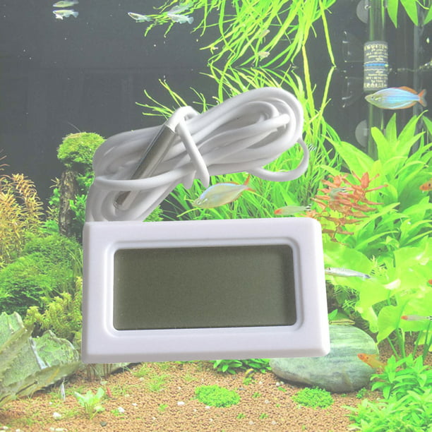 Methold Mini pantalla LCD digital Termómetro para pecera Higrómetro Acuario  interior Medidor de temperatura de humedad Termómetros de acuario blanco  Methold TO0096-02B