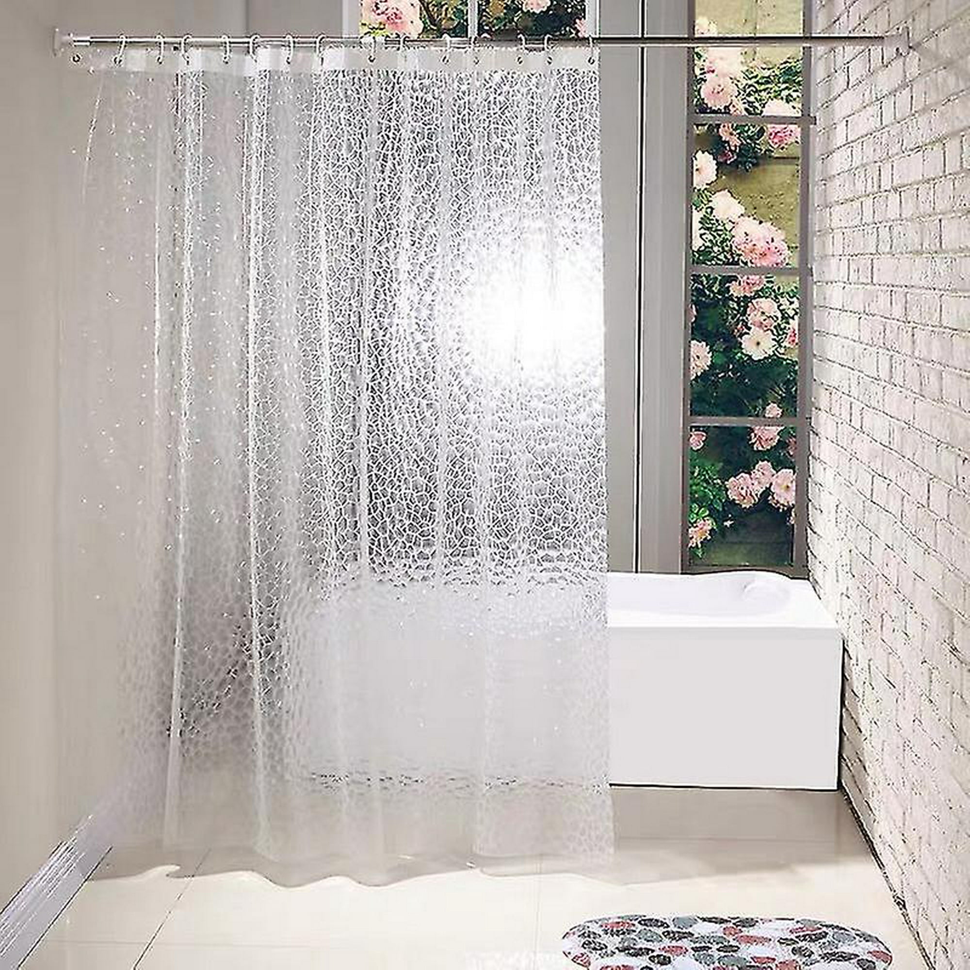 Cortinas de ducha de baño transparentes con cubo de agua 3d a prueba de  agua, 180 * 180 cm oso de fresa Electrónica