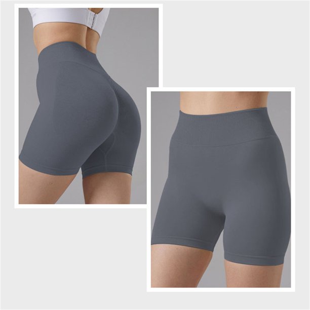 Gibobby Pantalones cortos de yoga Pantalones de yoga de cadera de melocotón  para mujer Fitness Elástico Transpirable Levantamiento de cadera Deportes  (Azul oscuro,CH)