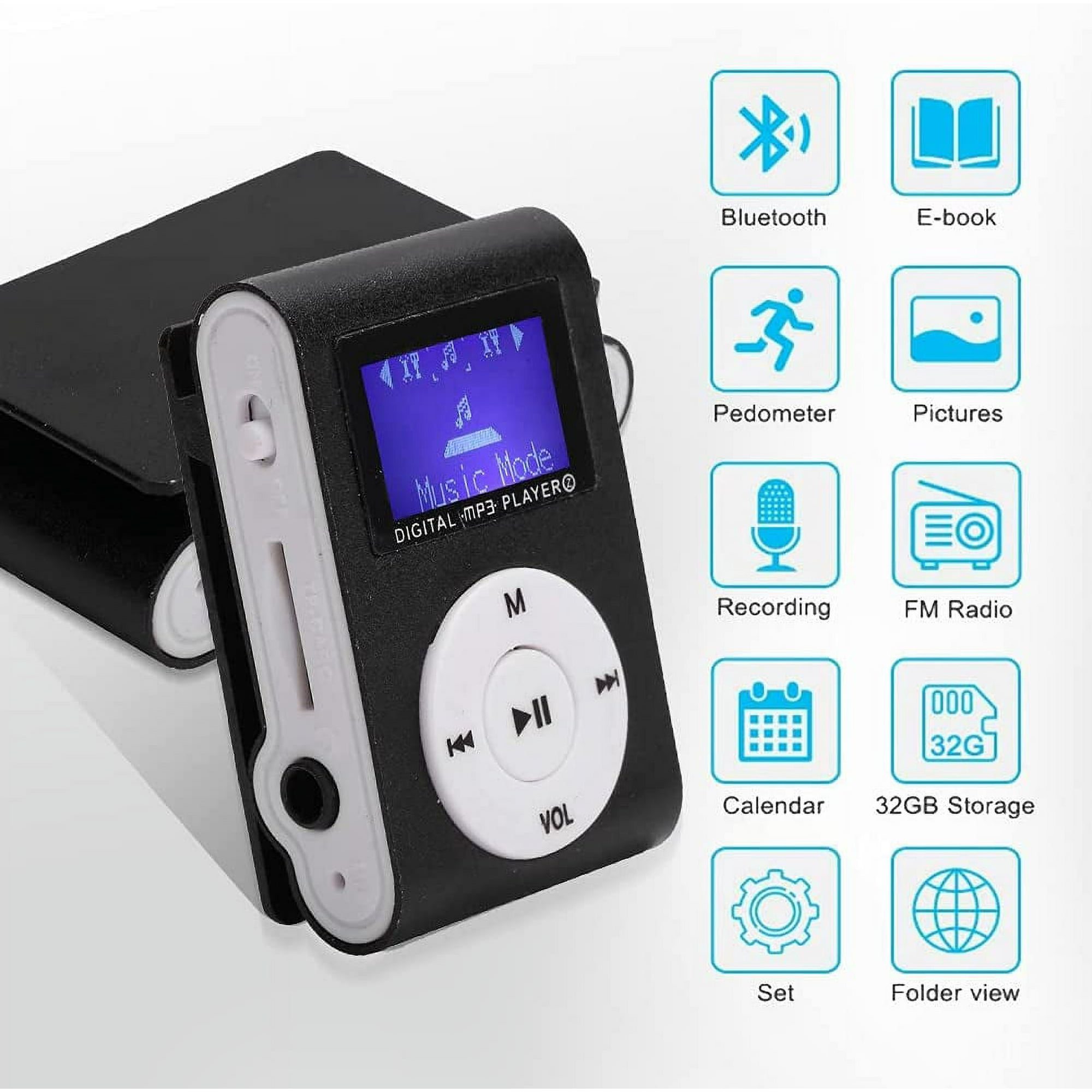 Mini reproductor MP3 portátil de tamaño pequeño/reproductor de música  MP3/pantalla LCD