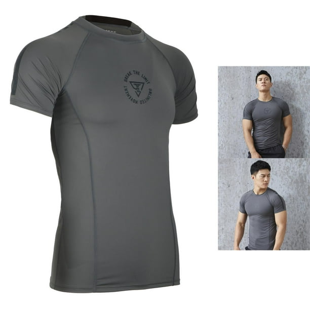 Paquete de 5 camisetas de manga corta, con cuello redondo y de secado  rápido para hombre, camisetas deportivas para correr, entrenar o ir al  gimnasio
