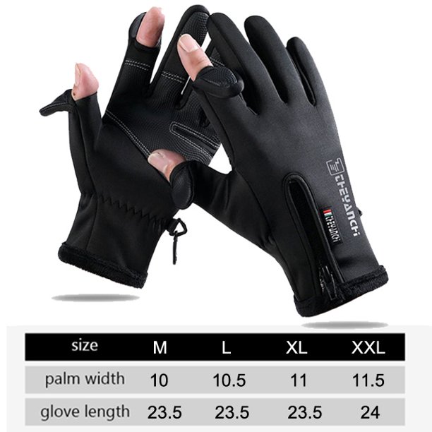 Guantes sin dedos con tapa de 2 dedos, guantes de pesca de