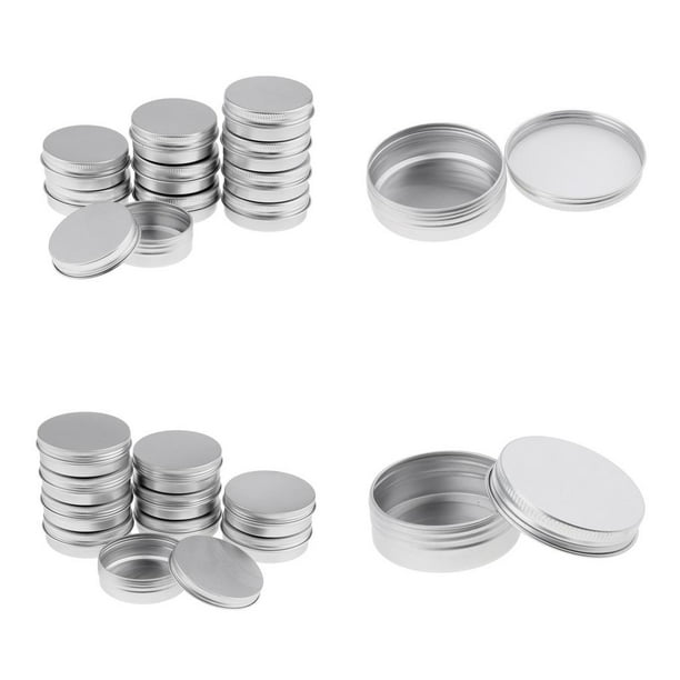 20 / paquete (30G, 100 Recipientes de lata de rosca almacenar polvos cosmético mue Colco Latas de aluminio latas | Bodega Aurrera en línea