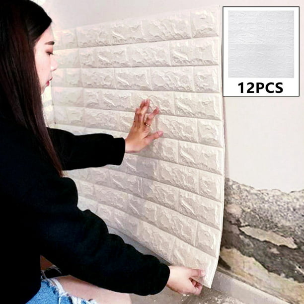 Paneles de pared de 3D piezas, papel tapiz autoadhesivo para , para  decoración interiores, paneles para pint Sharpla Paneles de pared