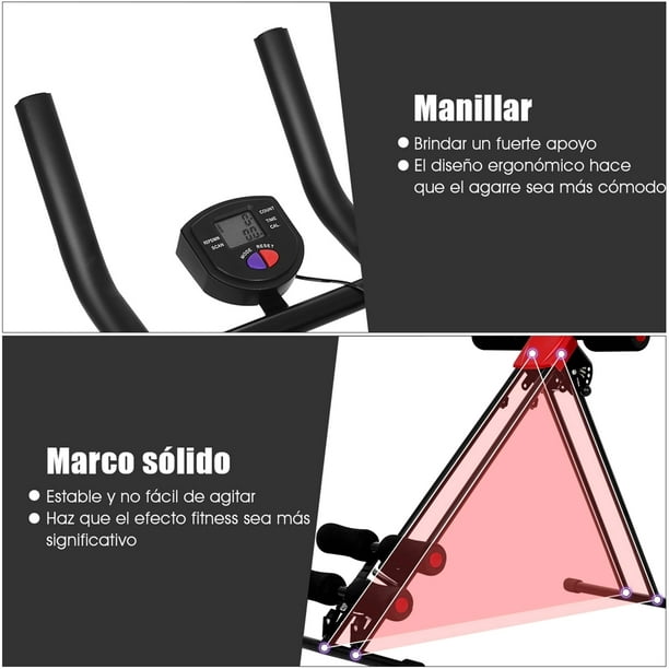 Máquina Abdominales Plegable con Pantalla LCD Regulable en 4