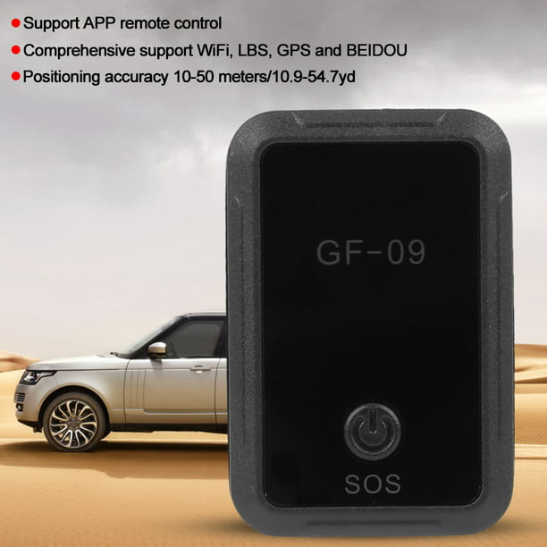 Dispositivo de Mini Posicionador GPS Localizador de coches en tiempo real  Dispositivo de seguimiento GSM/GPRS APP Control remoto GF-09,Dispositivo de  seguimiento GPS Mini localizador GPS Localizador d Higoodz Accesorio de  coche
