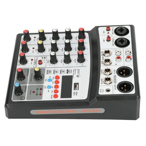 Mezcladores Dj Mixers 7 Canales Audio Mixer Tablero de Sonido con  Bluetooth, Interfaz de Audio USB con Sonidos Phantom Power de 48 V con  efecto de
