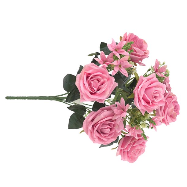  ShineBear 5.9 ft de rosas artificiales colgantes falsas rosas decorativas  plantas de vid hojas artificiales guirnalda flores decoración de la pared  de la boda - (color: blanco) : Hogar y Cocina