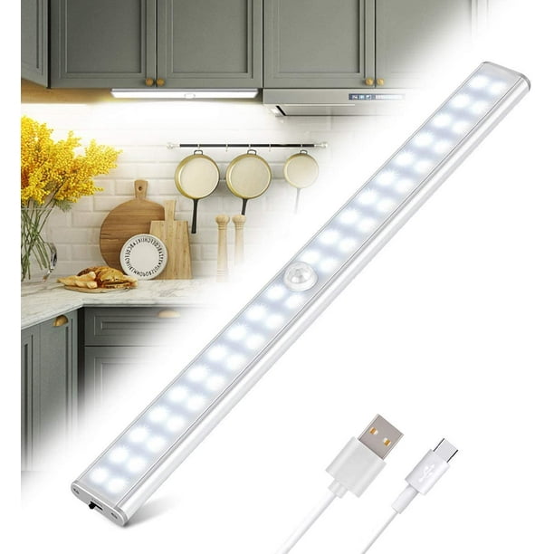 Luz Armario 40 LED,USB Recargable Luces LED Armario con Sensor