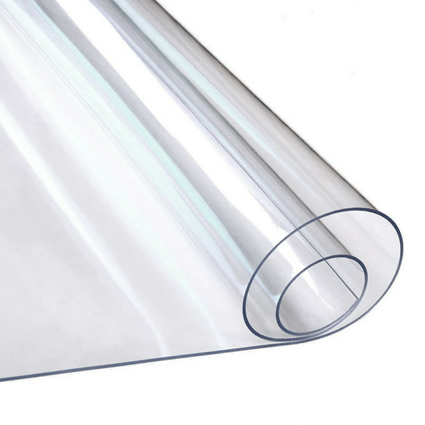 Xyanzi - Mantel rectangular de hule transparente de PVC, 0.039  in de grosor, impermeable, a prueba de aceite y antiquemaduras, de plástico  : Hogar y Cocina