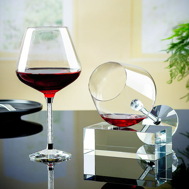 Copas de cristal magnético para vino