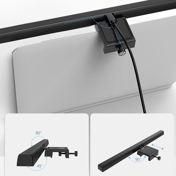 Barra de luz para monitor para pantalla de computadora, 3 modos de  iluminación de color, lámpara de monitor de control táctil de atenuación  continua