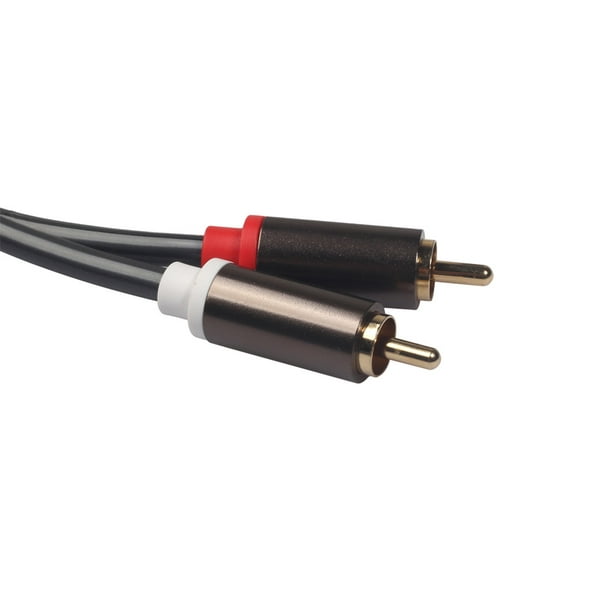 cable para automóvil, 2 piezas. Cable amplificador de sonido de cobre de  goma para sistema de altavoces