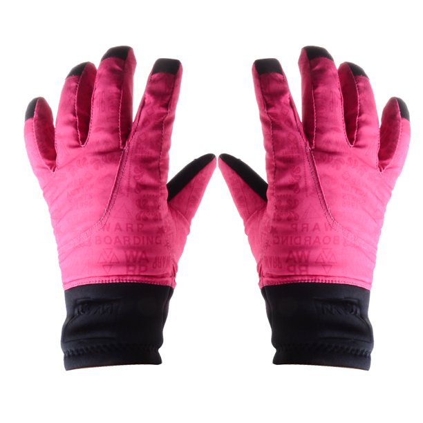 1 Par de Guantes de Snowboard de Esquí Impermeables de Cuero PU de Invierno  Cálido para Niño Niña - Baoblaze Los guantes de esquí